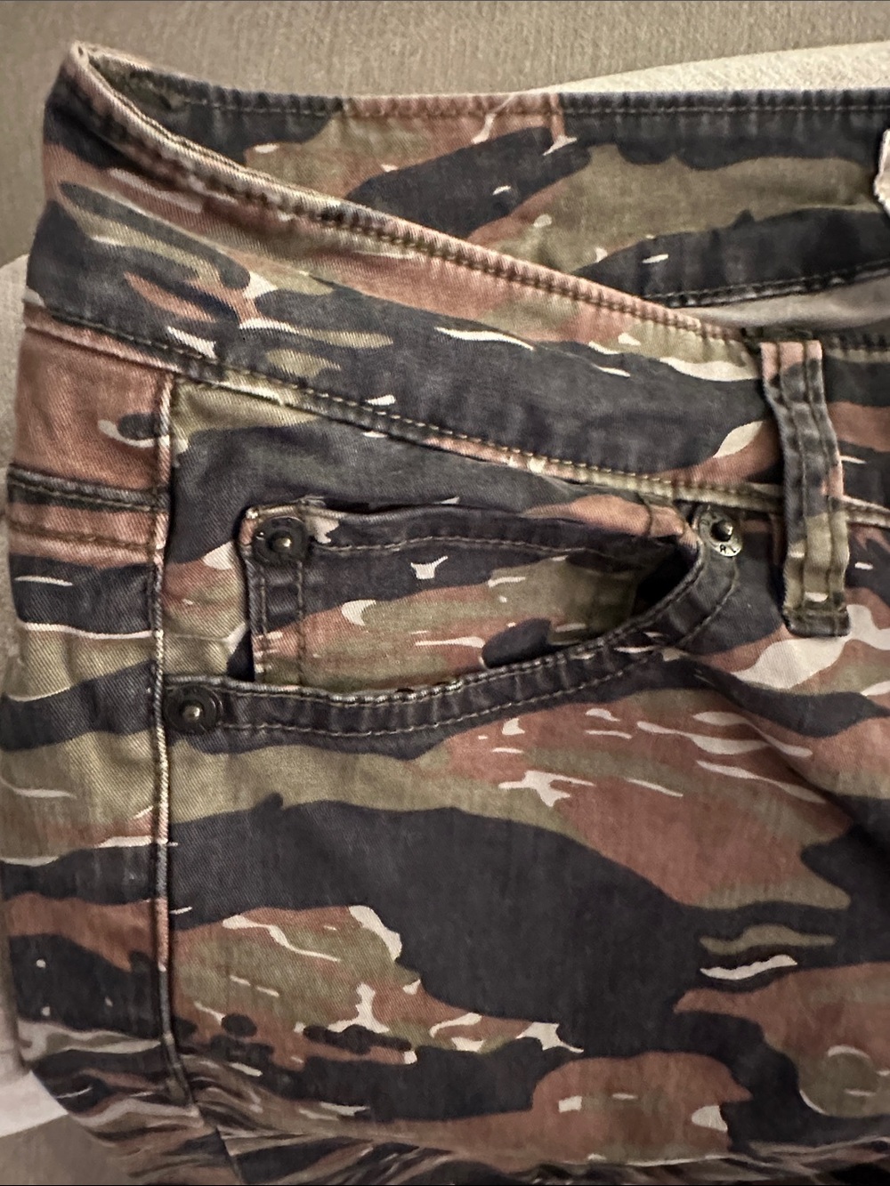 Denim & Supply Ralph Lauren Camouflage skinny Pants - Green/Brown/Black- vintage - Picture 3 of 7